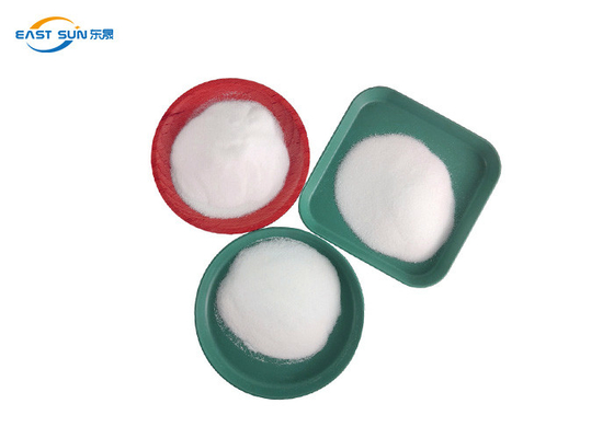 Un buen precio. Polvo de poliéster blanco PES de 80-170 micrones adhesivo de fusión en caliente para serigrafía en línea